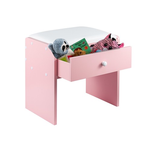 Wooden vanity stool - wooden,