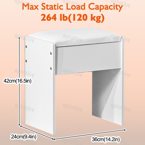 White padded stool for - white,