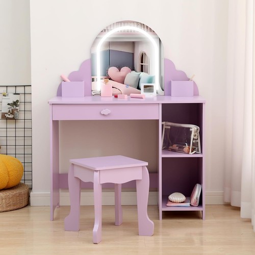 Lighted girl vanity set - vanity, with