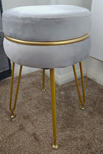 Grey velvet dressing table - velvet,