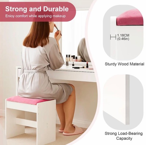 Padded vanity stool chair - vanity, for