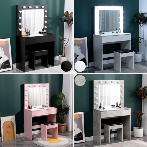 Dressing table with led mirror - table,