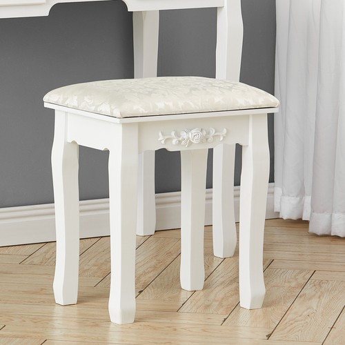White dressing table - dressing, stool