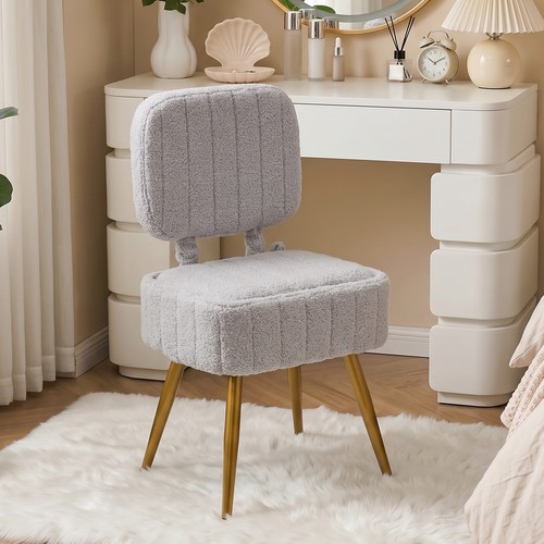 Teddy fleece vanity - vanity, stool