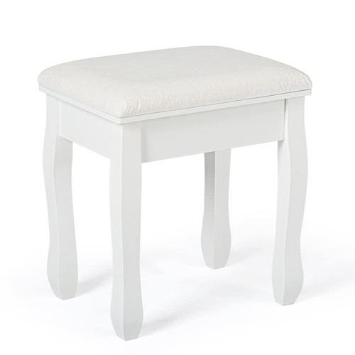 Dressing table stool - table, white