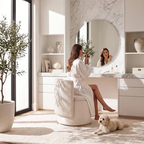 360 swivel velvet - velvet, vanity