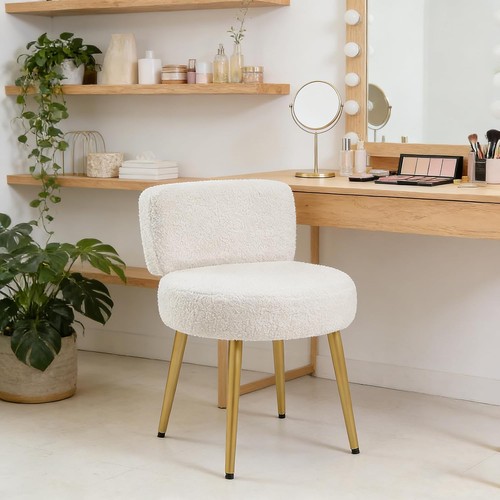 Linen dressing table - table, stool