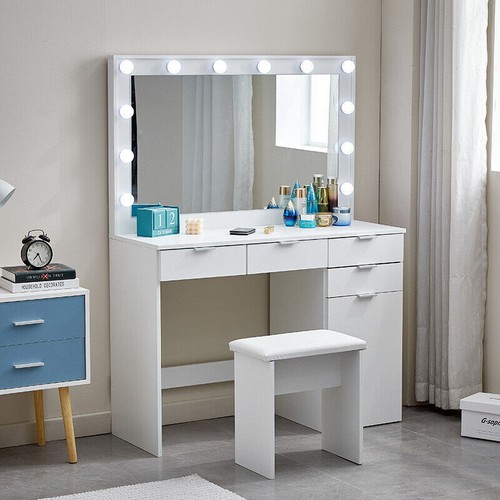 White dressing table - white,