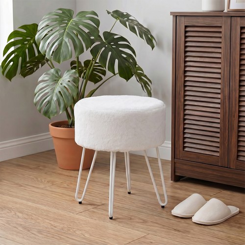 Plush dressing table stool - dressing,