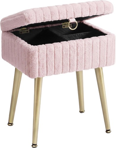 Jelly pink vanity stool - pink,