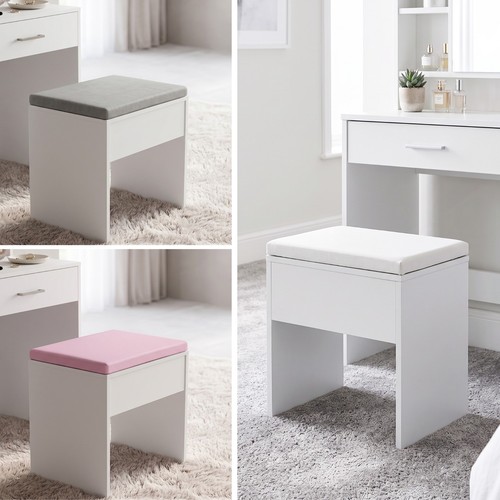 Padded dressing table stool - table,